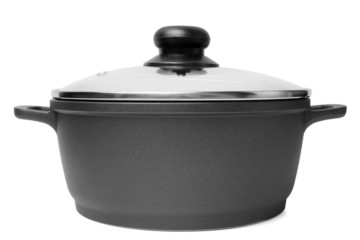 Stainless pan with glass lid