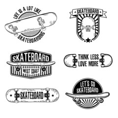 Set of vintage black and white logos, badges, badges, labels