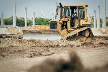 Fototapeta premium Heavy Bulldozer