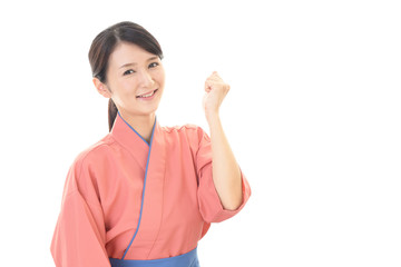 笑顔のウェイトレス