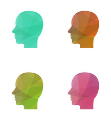 human head multicolored