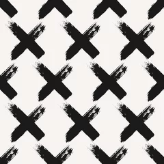 Plexiglas foto achterwand Handgetekende kruisvormen naadloos patroon © Iveta Angelova