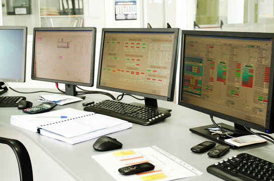 Control center of a small power plant