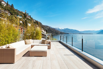 Fototapeta premium modern architecture, beautiful terrace