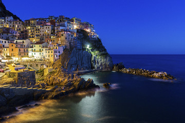 Fototapeta na wymiar Manarola in Cinque Terre region in Italy