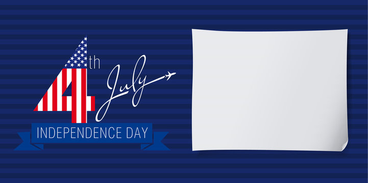 Independence day USA banner fly