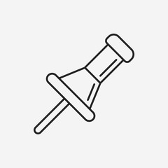 push pin line icon
