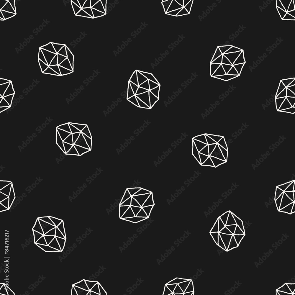 Poster abstract polygons seamless pattern