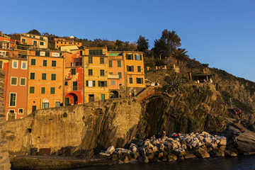 Fototapeta na wymiar Riomaggiore in Cinque Terre in Italy