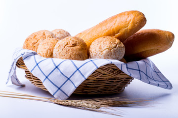 Fresh natural bread food