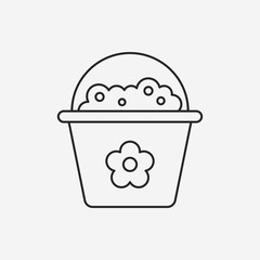 toy sand bucket icon