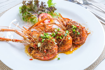 Grilled river prawn