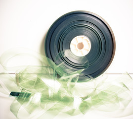 Movie35 mm film reel on white