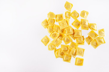 ravioli on white
