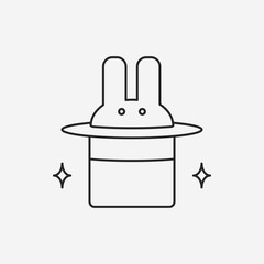 birthday character line icon