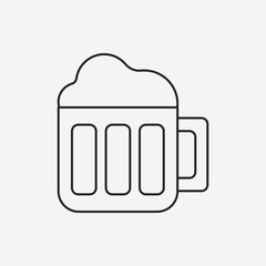 birthday drink line icon