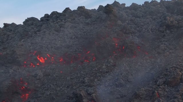 Volcano erupt. Etna eruption in May 2015