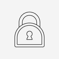 lock line icon