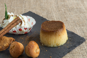 Cinnamon and caramel flan