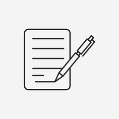 financial paper line icon