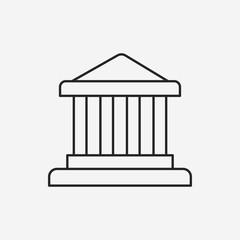 financial bank line icon