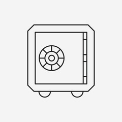 money safety box line icon