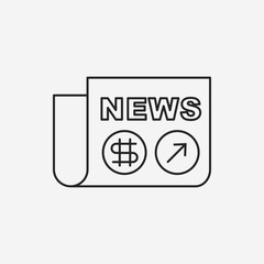 financial NEWS line icon
