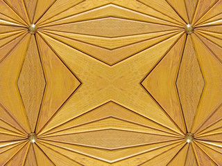 Wooden segments.Kaleidoscope background.
