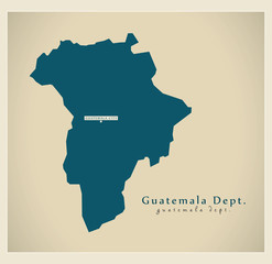 Modern Map - Guatemala Department GT