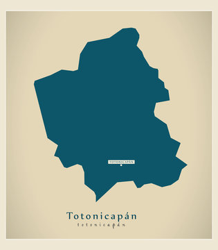 Modern Map - Totonicapan GT
