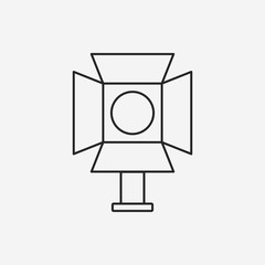 cinema light stand line icon