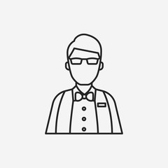 ticket agent line icon