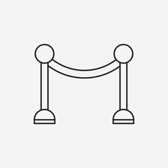 Cinema fence line icon