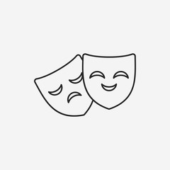 opera mask line icon