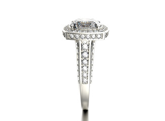 Ring with Diamond. Jewelry background