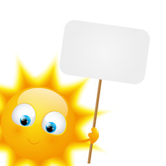 Cartoon Sun with paper plate