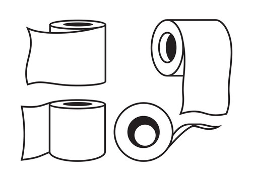 Toilet paper vector icon