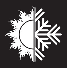 Air conditioning vector icon - summer winter - 84723279