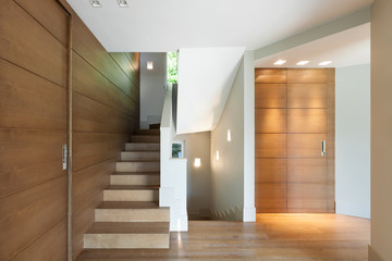 modern house, staircase