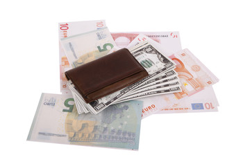 Banknotes under Wallet