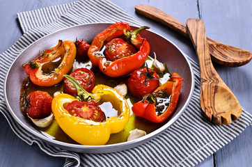 Peppers and tomatoes