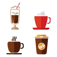 Obraz premium Coffee vector icons