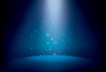 Obraz premium Illuminated stage with scenic lights vector background