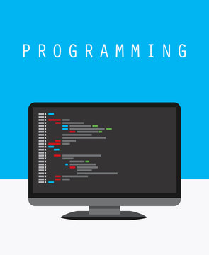 Programming and coding concept website development