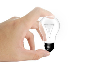 hold the idea light bulb
