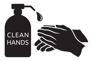 Obraz premium Clean hands vector illustration