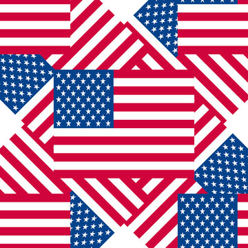 Seamless background with USA flag pattern