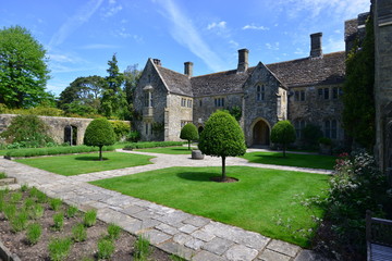 A burnt out English country estate and gardens in June 2015