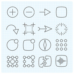 Fototapeta premium Vector thin line icons set