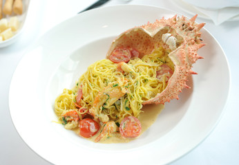 seafood dish lobster and